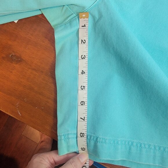 Izod Blue Radiance Flat Front Belted 9.5" Men's Golf/Chino Shorts - Picture 11 of 11